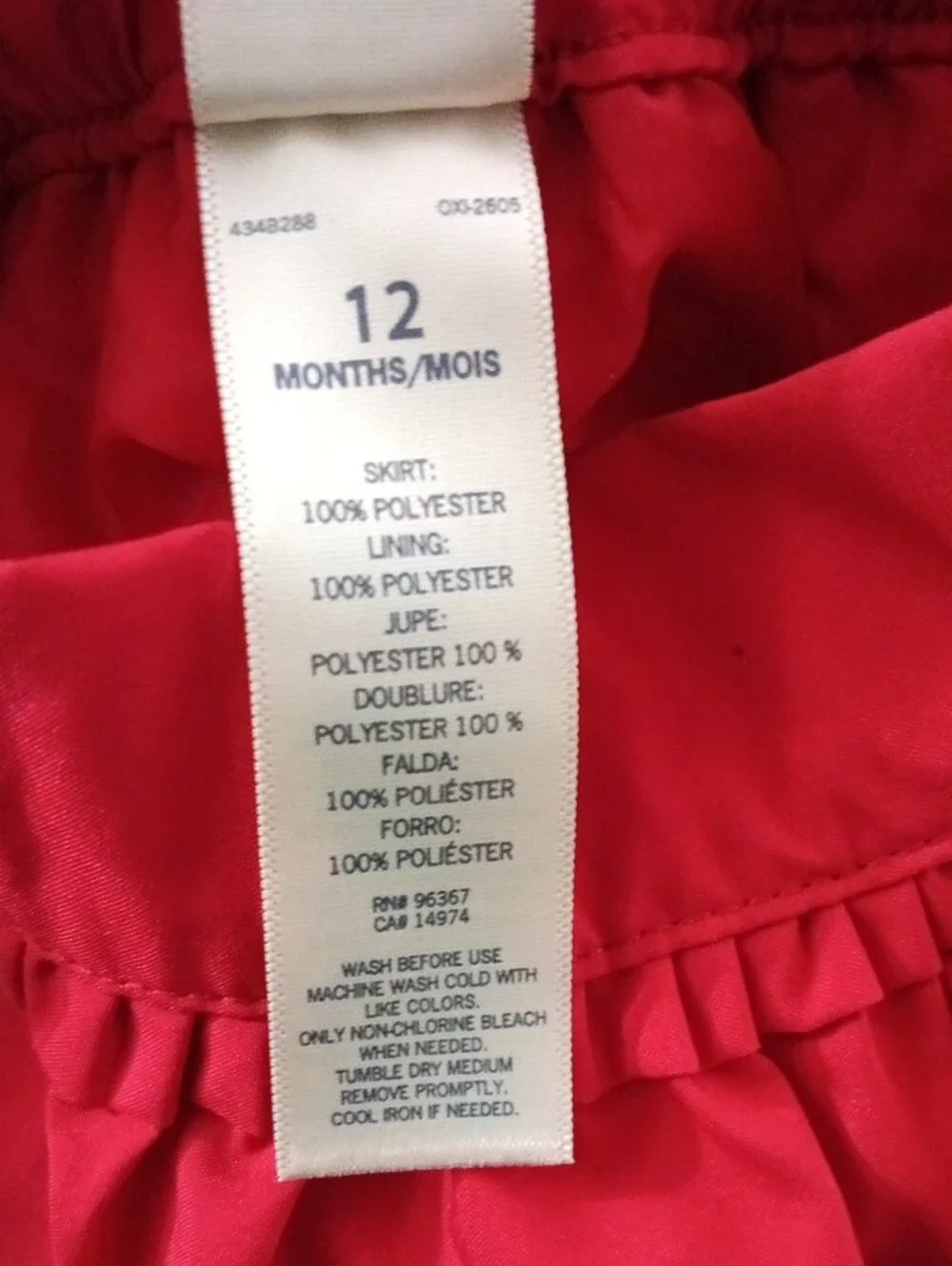 OshKosh‎ B'gosh Cherry Red Tiered Skirt